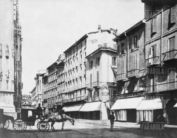 Confetteria Baj e Bazar Bocconi, dove sorgerà La Rinascente, Milano, anni 10