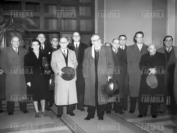 Umberto Terracini a Palazzo Giustiniani per presentare la nuova Costituzione, Roma, 1947