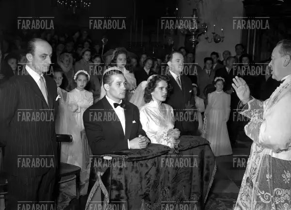 Matrimonio tra Tiberio Mitri e Fulvia Franco, 1950