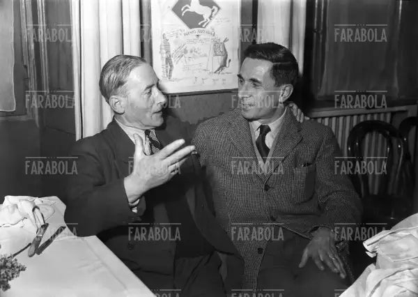 Tallone e Dino Buzzati, Premio Bagutta, Milano, 1950