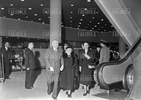 Ferdinando Borletti, inaugurazione della nuova Rinascente, Milano, 1950