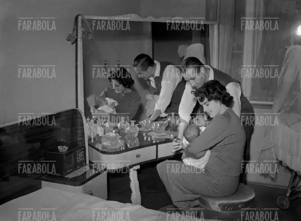 Tiberio Mitri, la moglie Fulvia Franco e il figlio Alessandro, Trieste, 1951