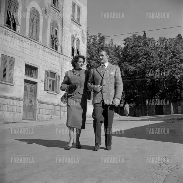 Tiberio Mitri e la moglie Fulvia Franco, Trieste, 1951