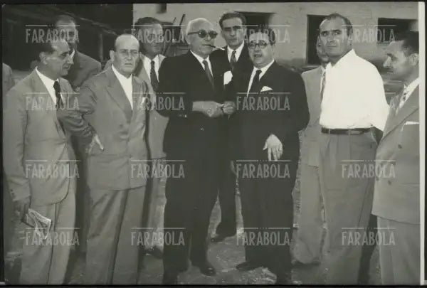 Achille Lauro e Ottorino Barassi, Lavori dello stadio di Napoli, Napoli, 1952
