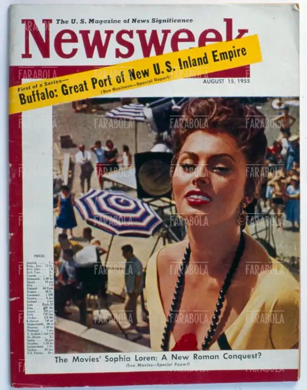 Sophia Loren, Copertina di Newsweek, 1955