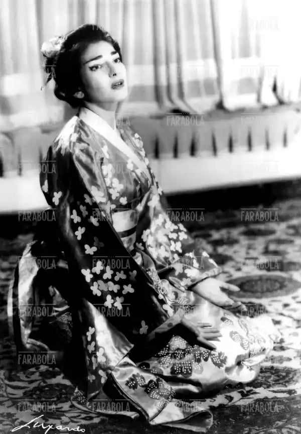 Maria Callas nel ruolo di Cio-Cio-San, Opera Madama Butterfly, Lyric Opera, Chicago, 1955