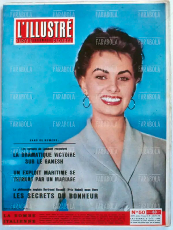 Sophia Loren, Copertina di L'Illustré, 1955
