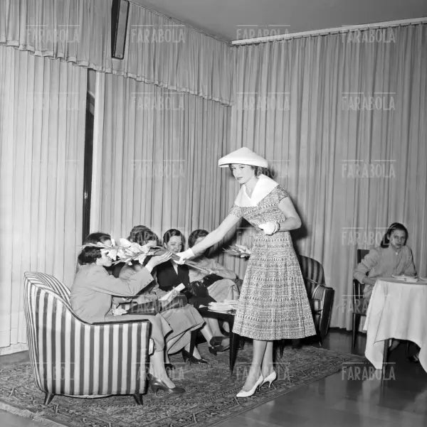 Sfilata della Rinascente, Albergo Duomo, Milano, 1957