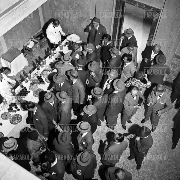 Buffet al raduno dei negozianti Borsalino, Alessandria, 1957