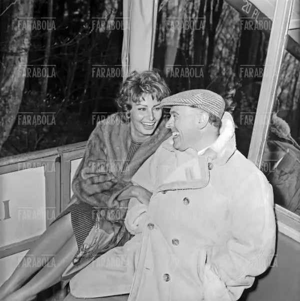Sophia Loren e il marito Carlo Ponti, B¸rgenstock, 1958