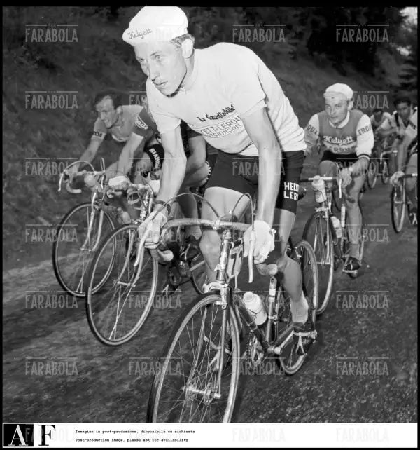 Jacques Anquetil affronta una salita, Giro d'Italia 1959