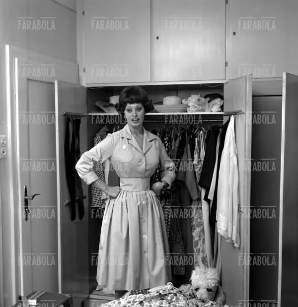 Sophia Loren durante le riprese del film Olympia, Vienna, 1959