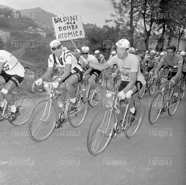 Gastone Nencini e Charly Gaul in maglia rosa, Giro d'Italia, 1959
