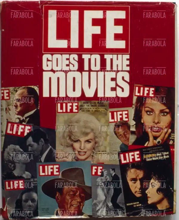 Sophia Loren in un collage di copertine di Life con Marlon Brando, Clark Gable, Greta Garbo, Marilyn Monroe e altri divi, anni 60