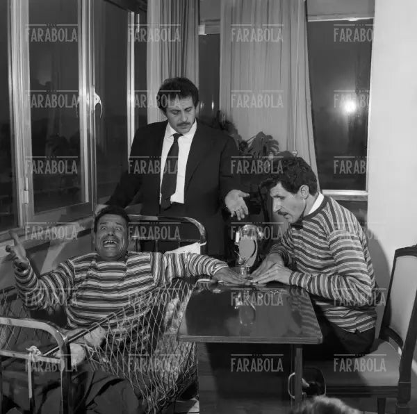 Domenico Modugno, Franco Franchi e Ciccio Ingrassia, Roma, 1961