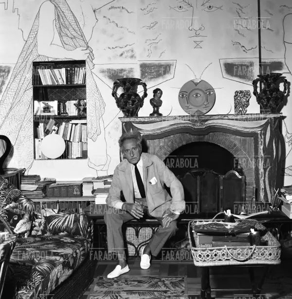 Jean Cocteau nella sua villa, Saint-Jean-Cap-Ferrat, 1961