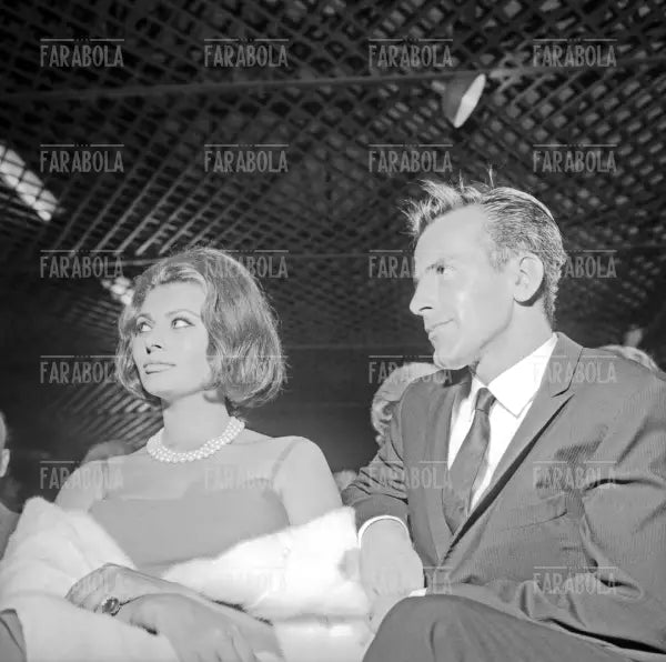 Sophia Loren e Maximilian Schell, Premio Viareggio, Viareggio, 1962