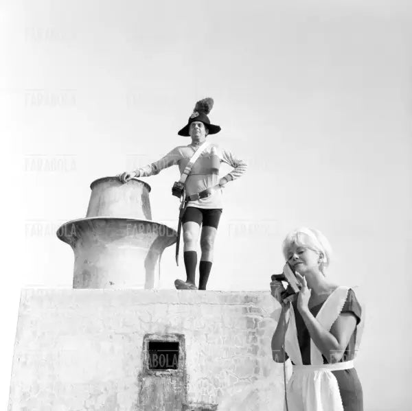 Dario Fo e Franca Rame in uno sketch, Programma TV Canzonissima, Milano, 1962
