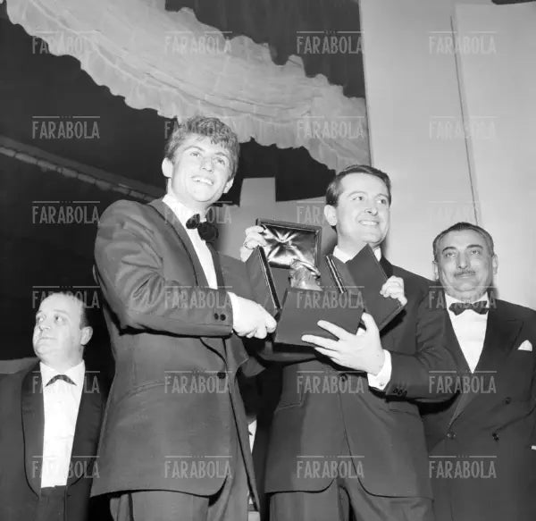 Tony Renis ed Emilio Pericoli vincitori del Festival di Sanremo, 1963