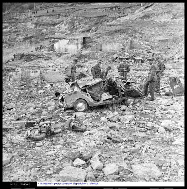 Disastro del Vajont, soccorritori, 1963