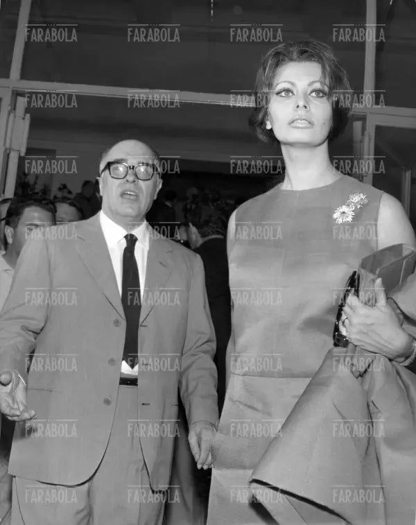 Sophia Loren e il marito Carlo Ponti, Festival di Cannes, 1966