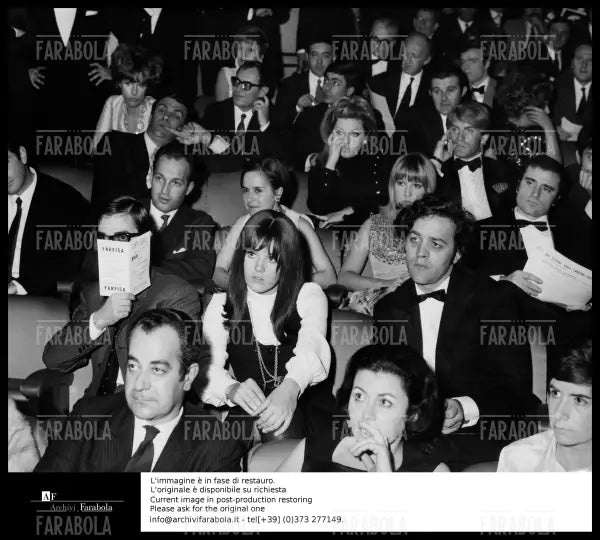 Pubblico di vip al Festival di Sanremo, 1968