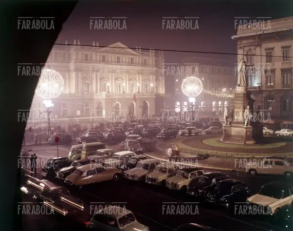 Inaugurazione della stagione lirica, Piazza della Scala, Milano, anni 70