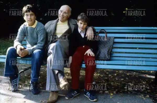 Carlo Ponti con i figli Carlo Jr. ed Edoardo, anni 70