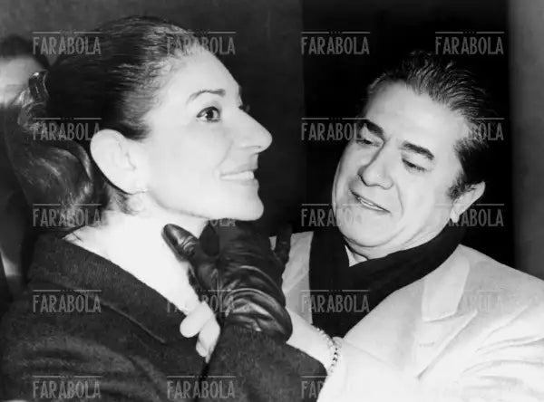 Maria Callas e Giuseppe Di Stefano alle prove del secondo concerto, Londra, 1973