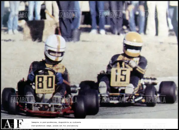 Ayrton Senna su kart della DAP, 1979