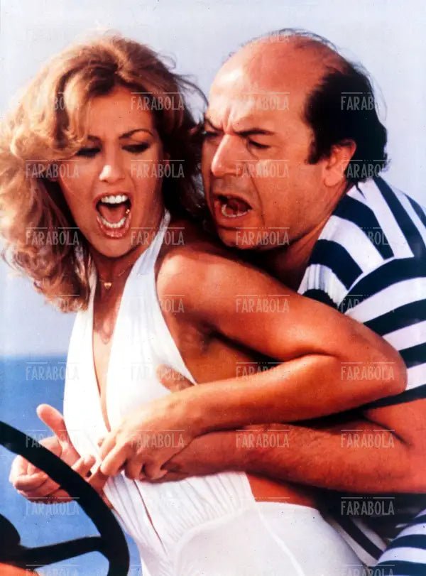 Lino Banfi e Anna Maria Rizzoli, film L'insegnante al mare con tutta la classe, 1980