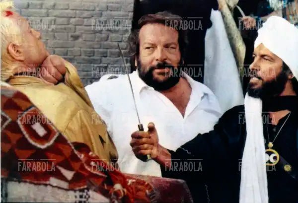 Angelo Infanti e Bud Spencer, film Piedone d'Egitto, 1980
