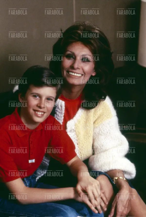 Sophia Loren con il figlio Edoardo Ponti, 1983