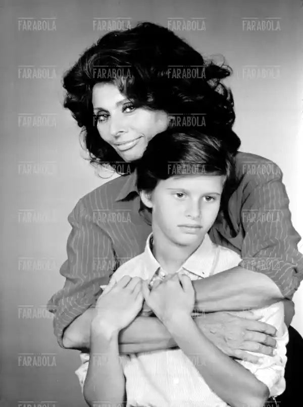 Sophia Loren con il figlio Edoardo Ponti, Hollywood, 1984