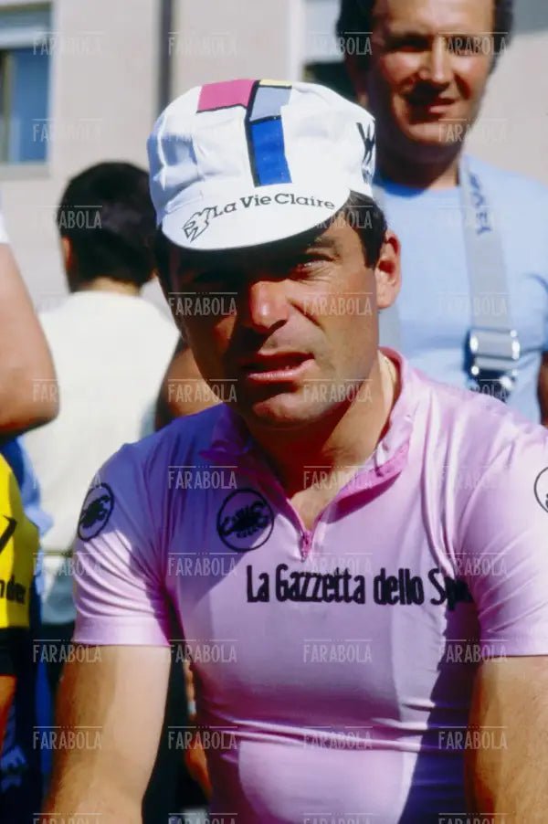 Bernard Hinault in maglia rosa, Giro d'Italia, 1985