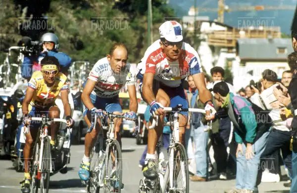 Miguel Indurain, Marco Pantani e Nelson Rodriguez, Giro d'Italia, Aprica, 1994