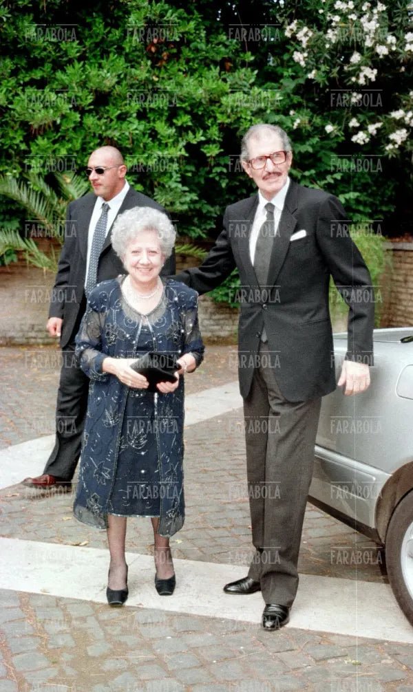 Ciccio Ingrassia e la moglie Rosaria Calì, Matrimonio di Giampiero Ingrassia, Roma, 1999