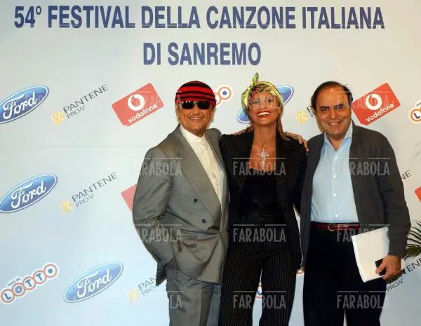 Tony Renis, Simona Ventura e Bruno Vespa, Festival di Sanremo, 2004