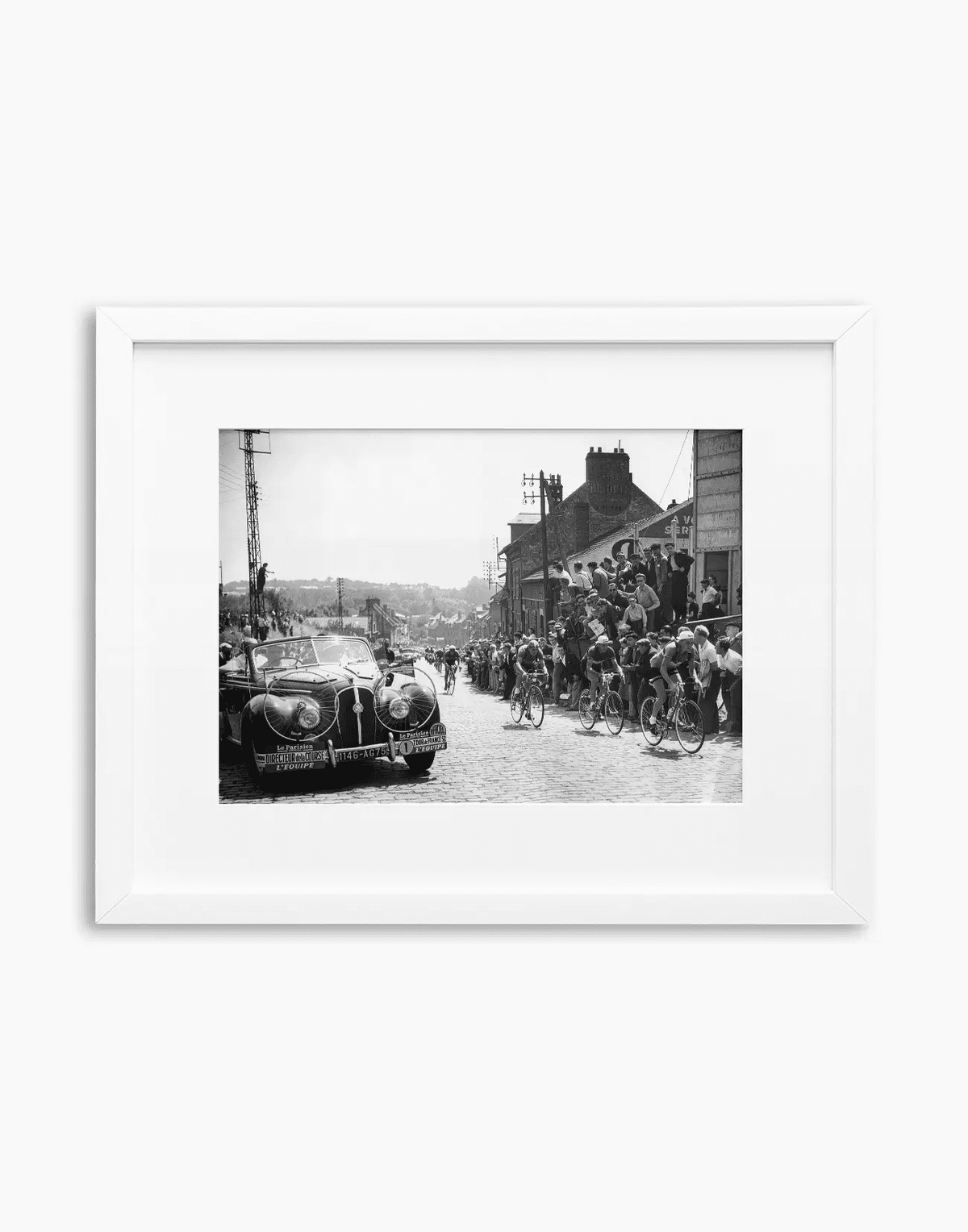 Tappa Rouen-Roubaix, Tour de France 1952 — stampa fine art con cornice bianca