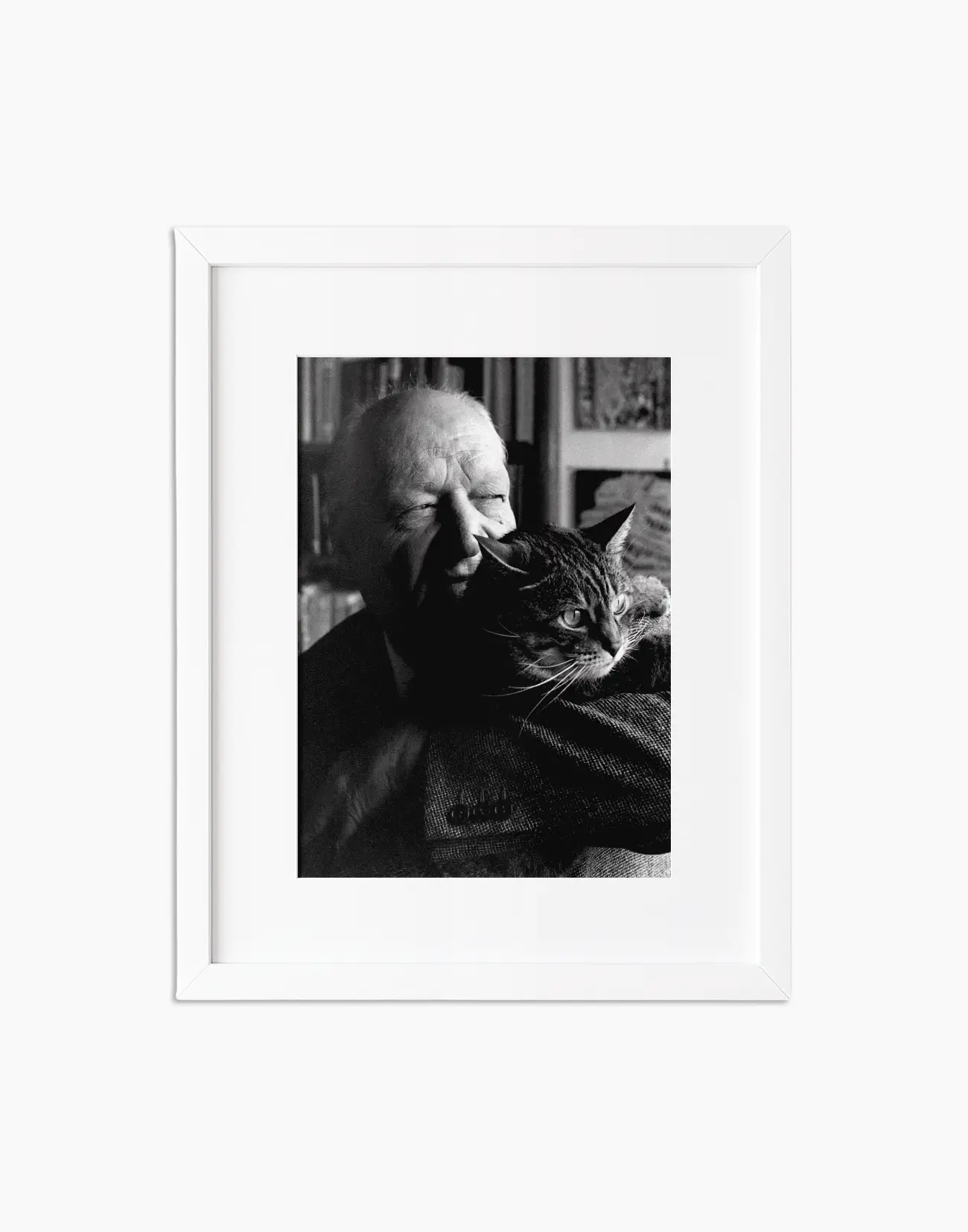Giuseppe Ungaretti e il suo gatto, 1963