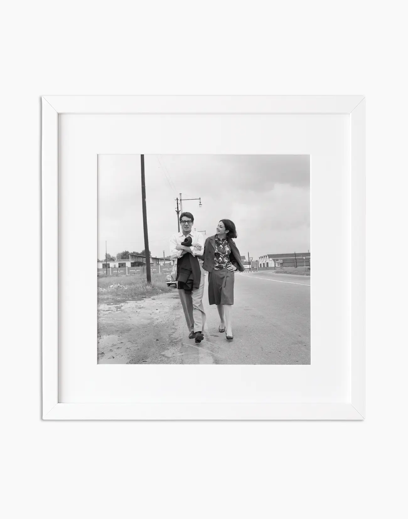 Enzo Jannacci e Renza Corbani a passeggio, 1964