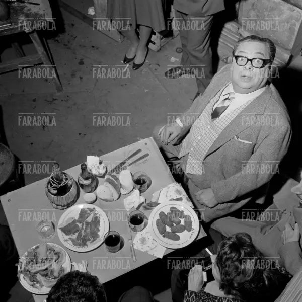Aldo Fabrizi durante le prove di Rugantino, 1963 - Farabola Immagine digitale