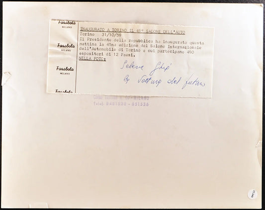 Selene Ghia Salone Auto 1959 Ft 35348 - Stampa 21x27 cm - Farabola Stampa ai sali d'argento