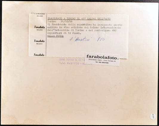 Austin 850 Salone Auto Torino 1959 Ft 35353 - Stampa 21x27 cm - Farabola Stampa ai sali d'argento