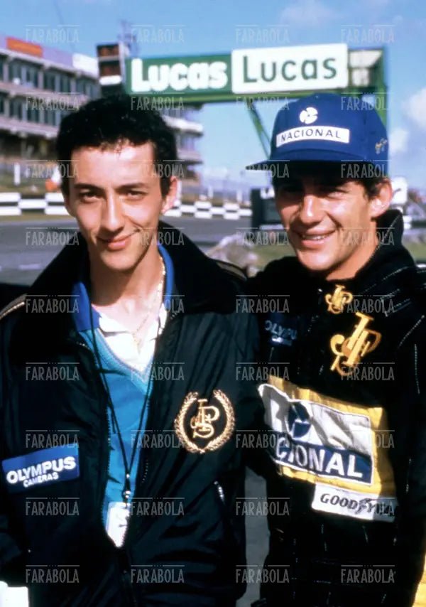 Ayrton Senna con il fratello Leonardo, 1986 - Farabola Immagine digitale