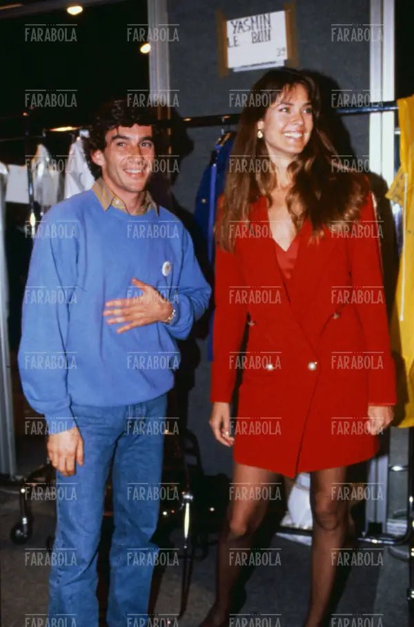 Ayrton Senna e Carol Alt, anni 90 - Farabola Immagine digitale