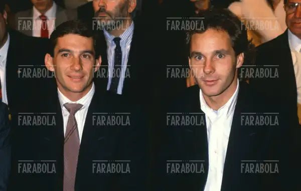 Ayrton Senna e Gerhard Berger, anni 80 - Farabola Immagine digitale