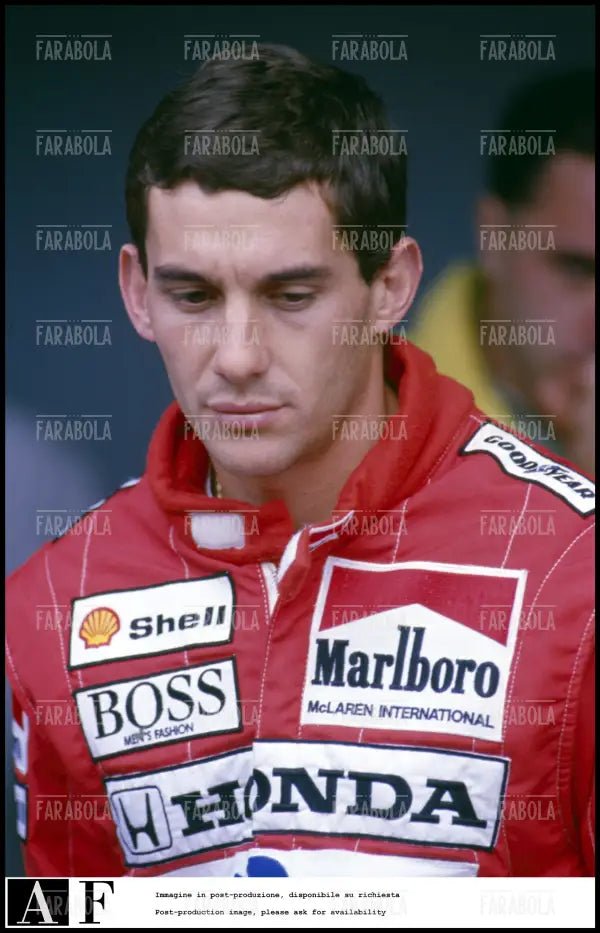 Ayrton Senna, pilota McLaren, 1988 - Farabola Immagine digitale
