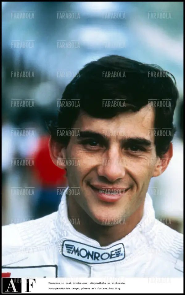 Ayrton Senna, pilota Toleman, 1984 - Farabola Immagine digitale
