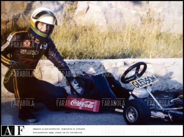 Ayrton Senna su kart della DAP, 1979 - Farabola Immagine digitale